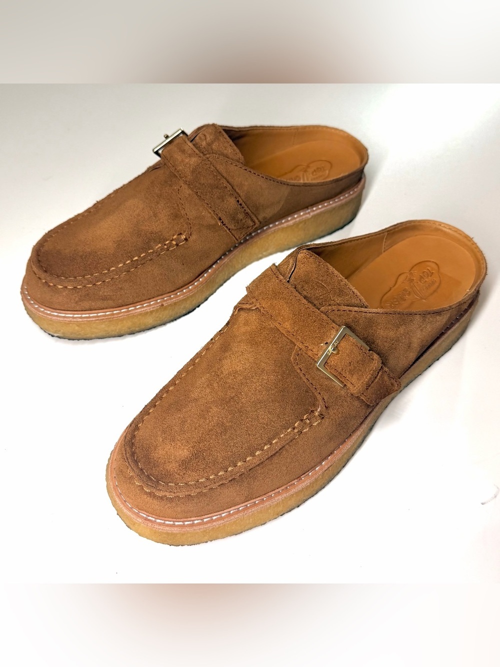 Sperry Women's Captsox Oxford Crepe Mules in tan Size - 10 - Picture 6 of 9